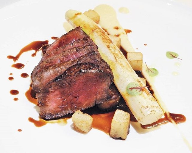 Beef Tenderloin With Foie Gras, Marsala, And White Asparagus (SGD $48) @ ilLido At The Cliff.