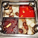 Soup Base Quadruple - Seafood, Tomato, Chicken, Sichuan Mala @ Hai Di Lao.
