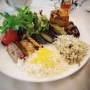 Sabzi Kebab $25, served together with basmanti rice and Baghala Polo rice @shabestan.sg .