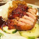 Char Siew and Roast Meat Rice.