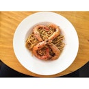 Prawn Aglio Olio $18
This is very chill laid back cafe.