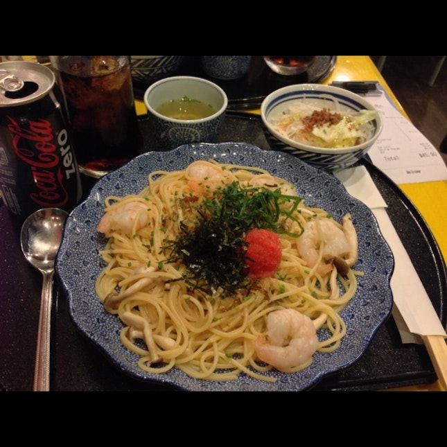 Mentaiko Shrimp & Herb Spaghetti