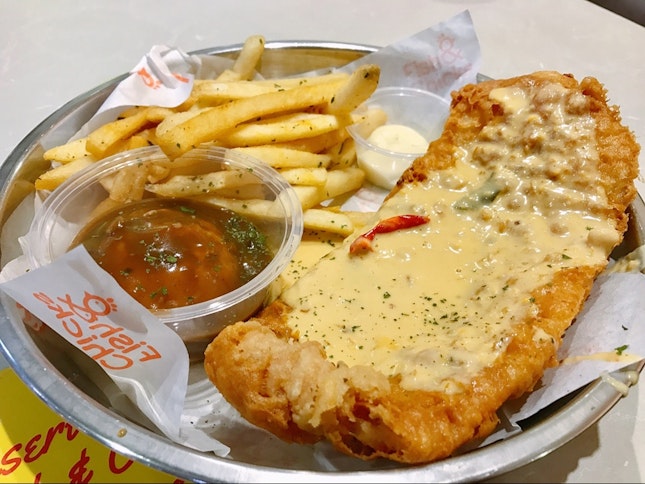 Salted Egg Fish and Chips