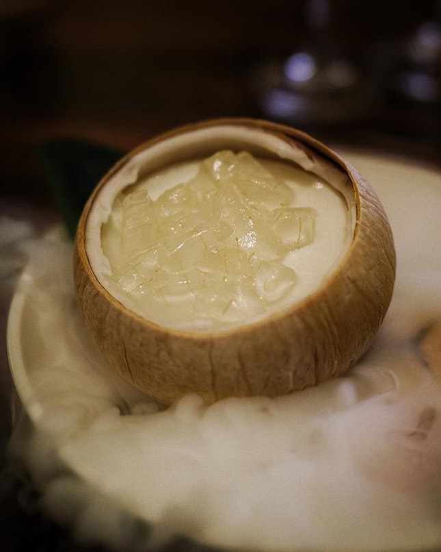 Refreshing Chilled coconut jelly and Aloe vera.