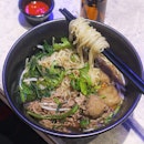 Beef Noodle Soup ($13.90) Tuck into a comforting bowl of herbally goodness, with Strands of Silky Smooth Vermicelli, Tender Beef Slices, chewy Beef Balls garnished with crunchy Water Spinach and Fresh Coriander Leaves.