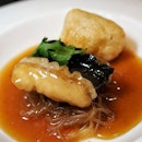 Braised White Eel with Abalone Sauce, Fish Paste Skin