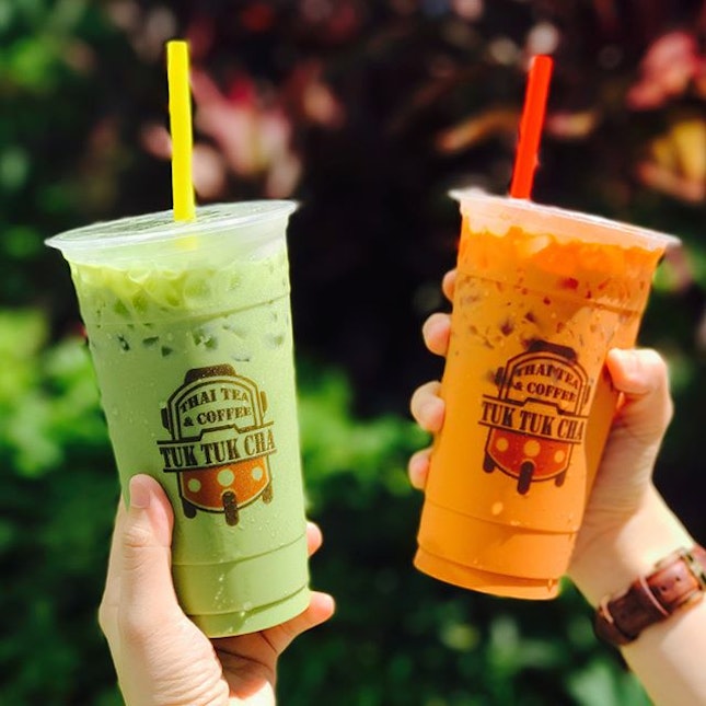 Large Thai milk tea [$1.75 UP: $3.50] 
Large Thai green milk tea - less ice [$1.95 UP:$3.90] 
As part of @tuktukcha 's 1st anniversary, all items are going at a whooping 50% off just for 4th july!