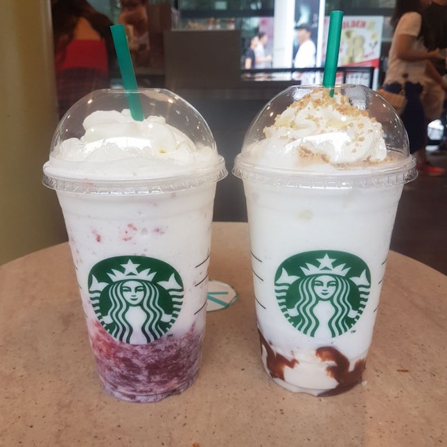 Coconut Strawberry Bliss / Roasted Marshmallow S’mores Frappuccino