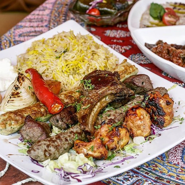If you're planning to dine at Byblos Grill, you have to order the Mixed Grill ($38.90 for 2 pax or $75.90 for 4) which includes Lamb Kofta (Marinated Minced Lamb), Lahem Mashwi (Charcoal Grilled Lamb Cubes), Chicken Kofta (Marinated Minced Chicken) and Shish Tawok (Marinated Chicken Breast) along  with rice and fresh vegetables.