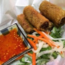 Found this #vietnamesefood gem in the hood with what hubs says as the best #springrolls he had ever eaten.