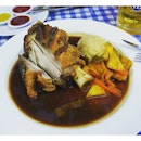 (20 November) Crispy Pork Knuckles from Stew Kuche coupled with beer and wings..