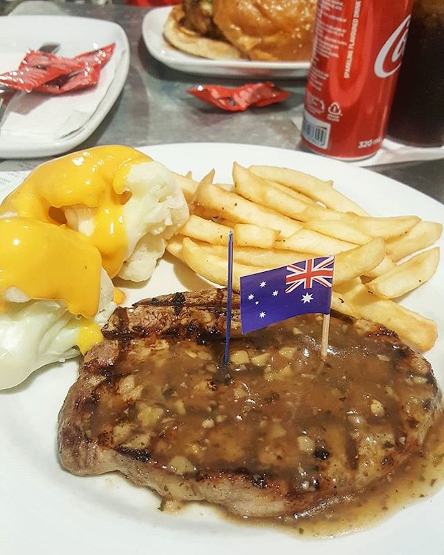 For affordable steak night with AU Ribeye Steak ($22) and 2 sides of choice.