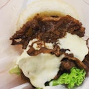 MOS burger for dinner ~ Fujiyama beef rice burger!