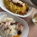 Crispy Pork Belly Noodle ($4) and Crispy Pork Belly on Rice ($3.50)
