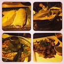 #thai#dinner#sticky#mango#rice#steamed#talapia#tomyam#roasted#pork