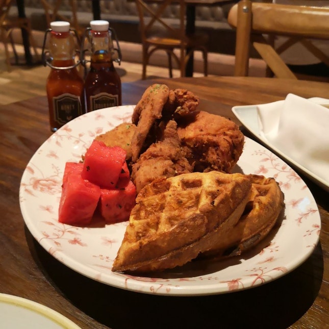 The Bird’s signature Chicken ‘N’ Watermelon ‘N’ Waffle