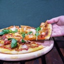 Half & Half [$23.90]
-Combine any 2 of the pizza choices available in the menu 
In frame : •Sambal Seafood
•Bruschetta
.