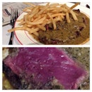 What we had for lunch yesterday at #lentrecote, their signature #steak and #fries .
