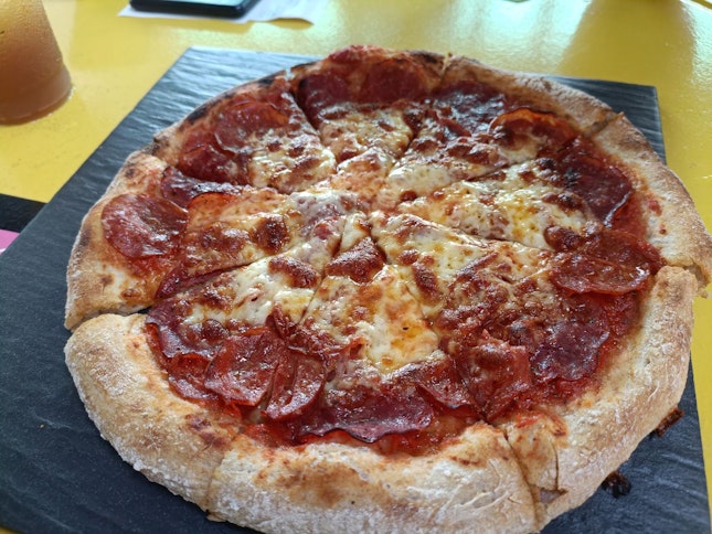 Cheese Pizza With Salami