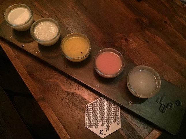 Makgeolli Sampler Set ($35) 🍶 This was the grand finale of the nite.