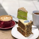 Cake Set with drink at $9.50 or add $1 for Flat White.