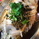 Steamed Fish Head w Black Beans, Ginger and Chilli (RM59)