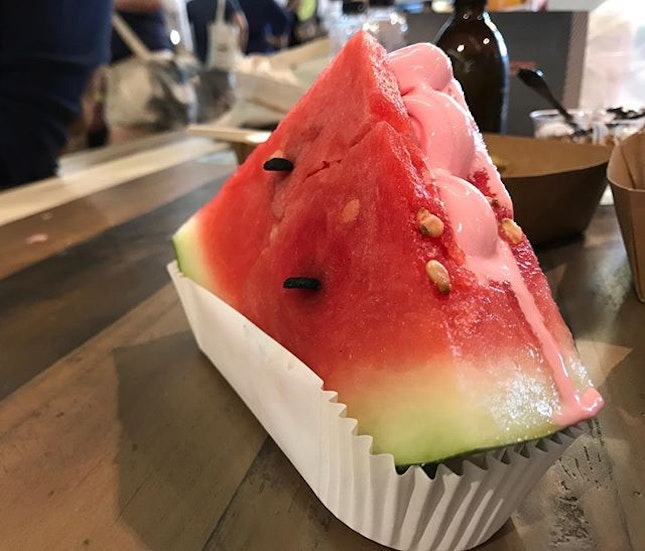 Soft serve  on watermelon 🍉 ?