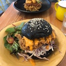 Charcoal Fried Chicken Burger