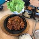 Jaeyuk Bokkuem Spicy Pork Rice Set