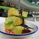 [7KickStart University cafe] Pandan Chiffon with Gula Melaka ($4 per slice/ $12 whole cake).