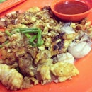 The fresh oyster omelette that used to be so so so much better.