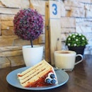 [ Pretty good Peanut Butter Jelly Cake - Halal Cafe ] Just ended meeting @ new office.