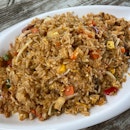 Seafood Tomyam Fried Rice with Salted Fish