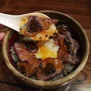 Ohmi A4 Beef rice bowl with Black Truffle & an Onsen Egg - Entrée from the Truffle Course (💵S$75) meal at Yoyogi.