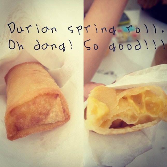 #Durian #dessert #springroll #noms #shiok