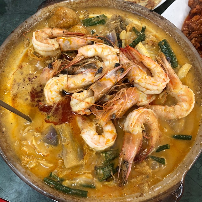 Curry Seafood Fish Head And Prawn