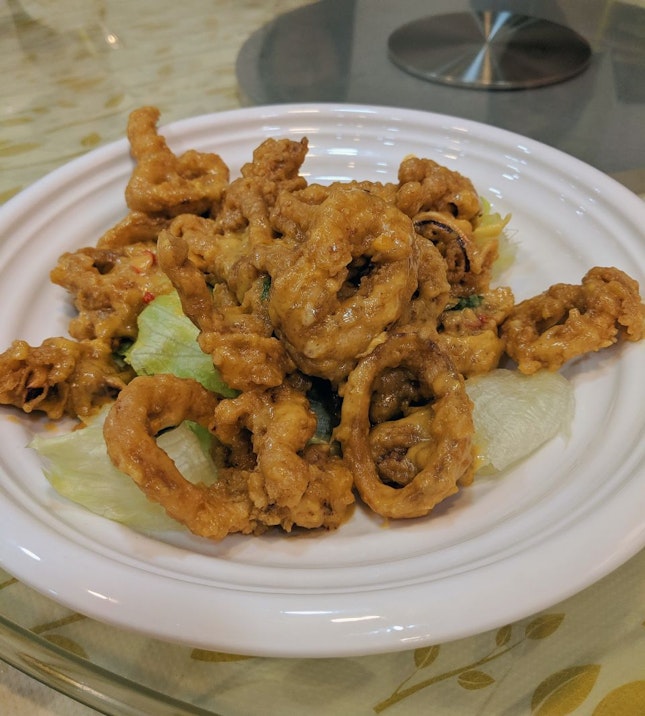 Fried Sotong With Salted Egg ($15/$22/$30)