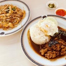 ✌🏼basil chicken rice and prawn glass noodles ❤️ #sgeastsiders #18taiseng #tooklaedeesg