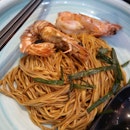 Scallion Dry Noodle with Prawns (Cold)