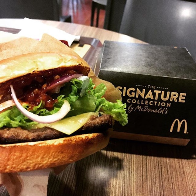 The Signature Collection burger from #McDonalds .