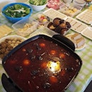 Part of the Mala Steamboat feast we had yesterday 😍 阿姨的朋友從重慶帶回來的火鍋料，正宗麻辣果然很夠味！大愛 #麻辣 ❤