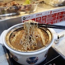 Back at the conveyor belt hotpot place!!