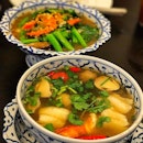 Tom Yum soup and Kai Lan 
Good things come in small packages!