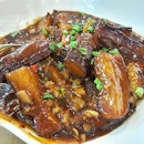 A plate of Braised Brinjal (SGD$10.80) followed, replacing the conventional rice for pairing with soup.
