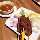 Satay~ 
Chicken satay is alright but the sauce is weird!!