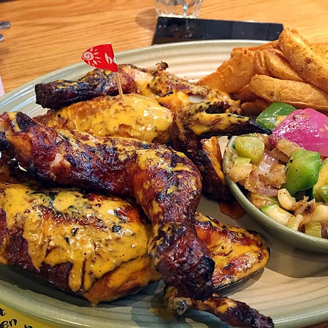 When we are hungry, this Nando Peri-peri whole chicken does not enough for both of us!