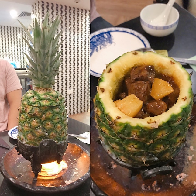 Awesome Flaming Pineapple Beef