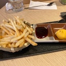 Fries with Nacho Cheese & Okonomi Sauce