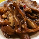 Crunchy spicy pigs’ ears.