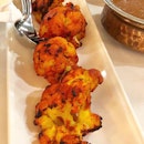 Cauliflower which has been given the Tandoor oven treatment and the Qureshi dhal which is made from black lentils.